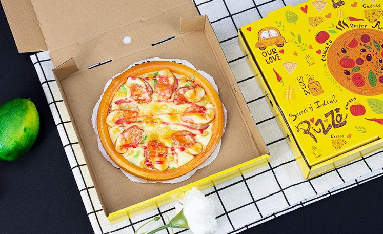 Download Yellow Printed Pizza Box The Box Yellowimages Mockups