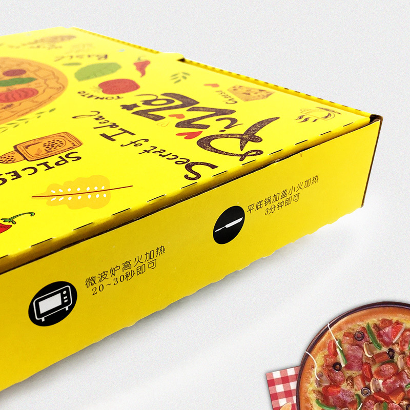 Download Yellow Printed Pizza Box The Box Yellowimages Mockups