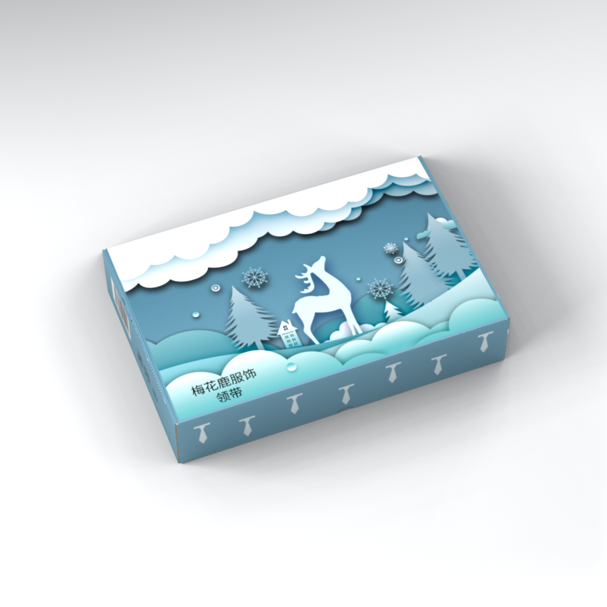Clamshell box design template