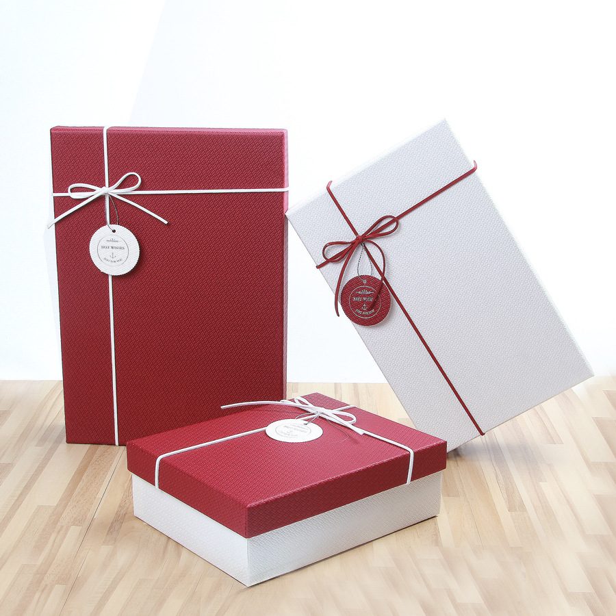 Color embossed gift box THE Box