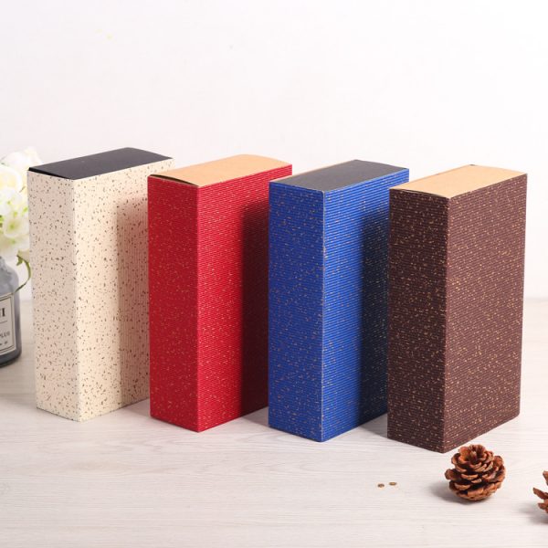 Striped matte kraft paper box (4)