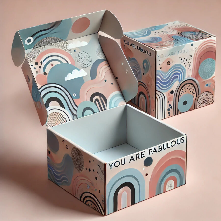 Wholesale eco-friendly gift packaging corrugated box with custom printing