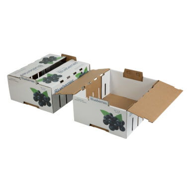Recyclable foldable color printed corrugated box for custom packaging