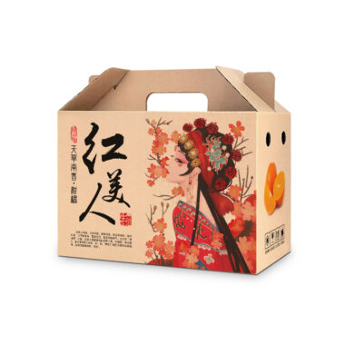 Recyclable foldable color printed corrugated box for custom packaging