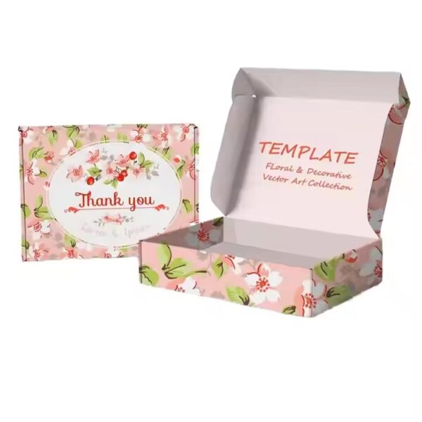 Custom full-color printed cardboard packaging box with logo