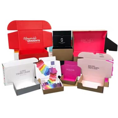 Custom full-color printed cardboard packaging box with logo
