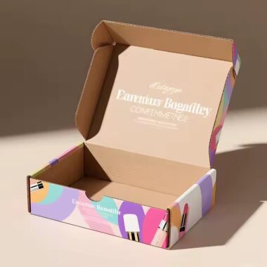 Custom printed skincare cardboard box with full-color design and logo