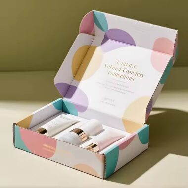 Custom printed skincare cardboard box with full-color design and logo