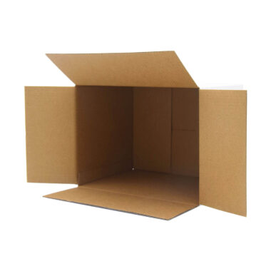 white corrugated cardboard shipping box