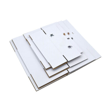 white corrugated cardboard shipping box