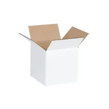 Large white corrugated paper mailer box